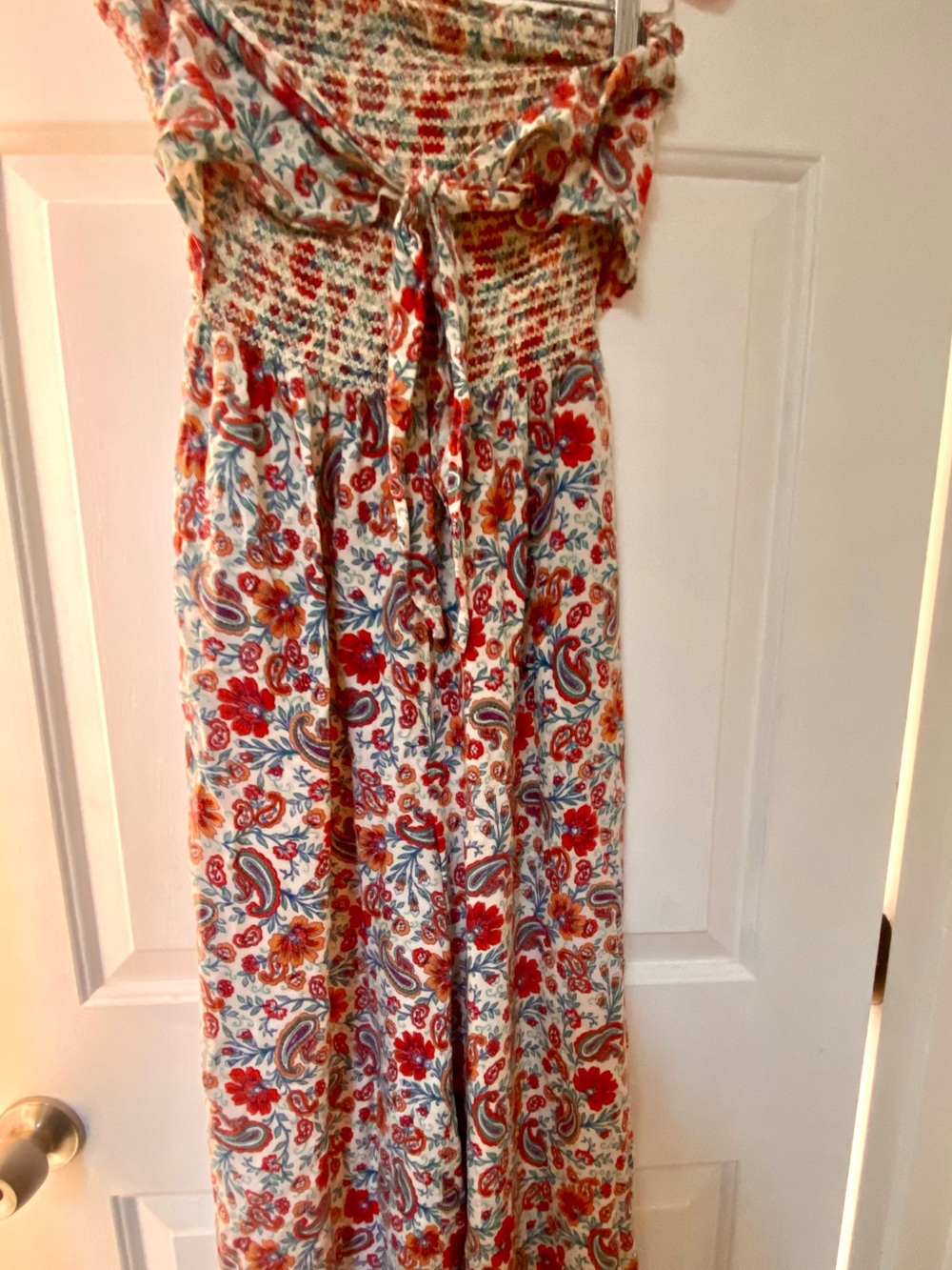 Patrons of peace floral and paisley boho strapless jumper XS